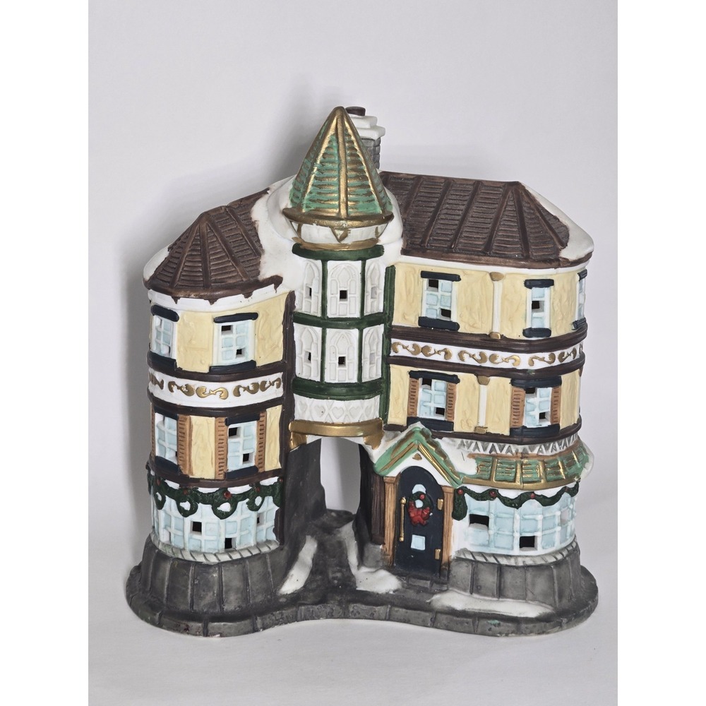 Chipped* Mercuries 1994 Christmas Village Victorian Building Light-Ready Vintage